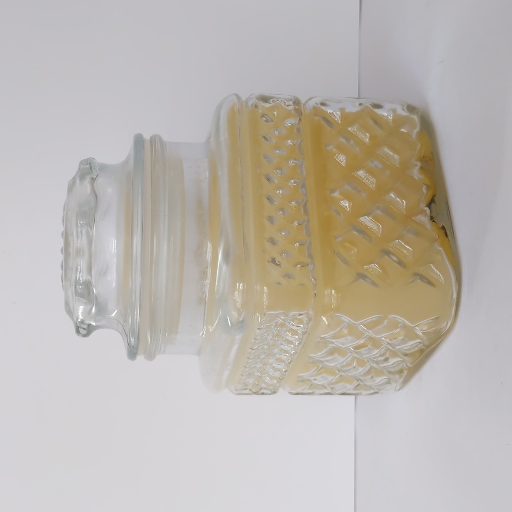 Vintage Yankee Candle Square Cut Glass Jar - Paper Label - Fresh Floral Scent - Picture 2 of 5